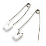Prym stainless steel nappy pins 55mm pack of 4, imported from the UK