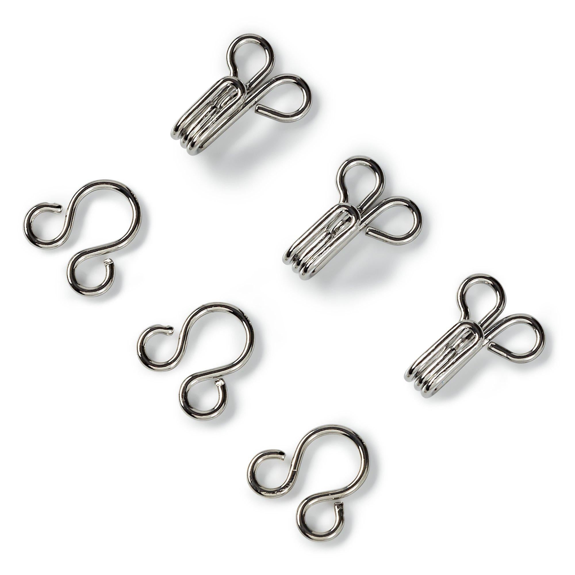 Prym nickel hooks and eyes pack of 12 (British brand)
