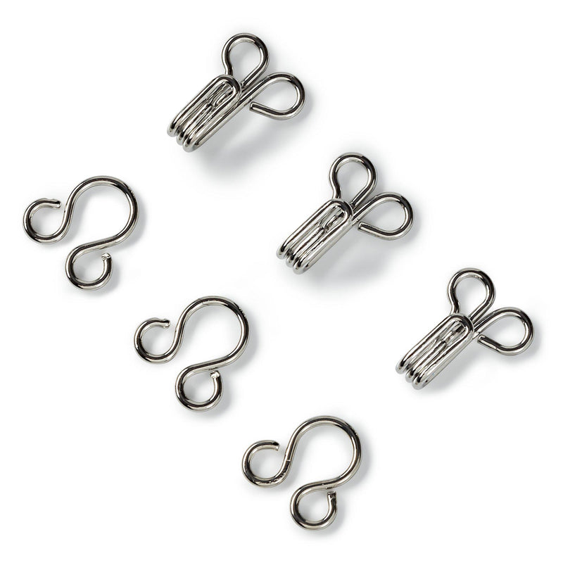 Prym nickel hooks and eyes pack of 12 (British brand)