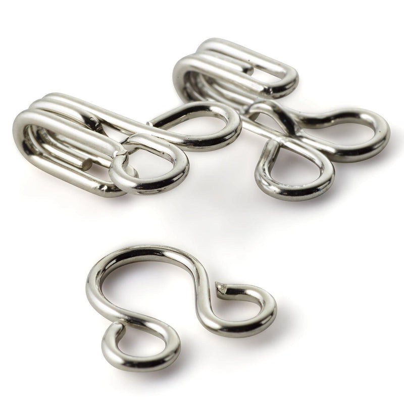 Prym nickel hooks and eyes pack of 12 (British brand)