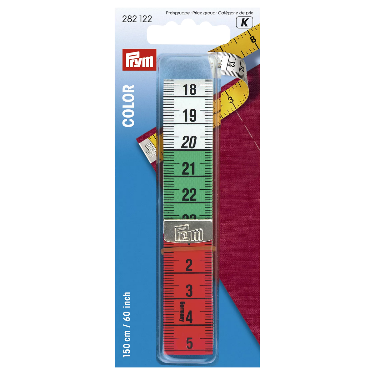 Prym colour tape measure 150cm, imported from the UK