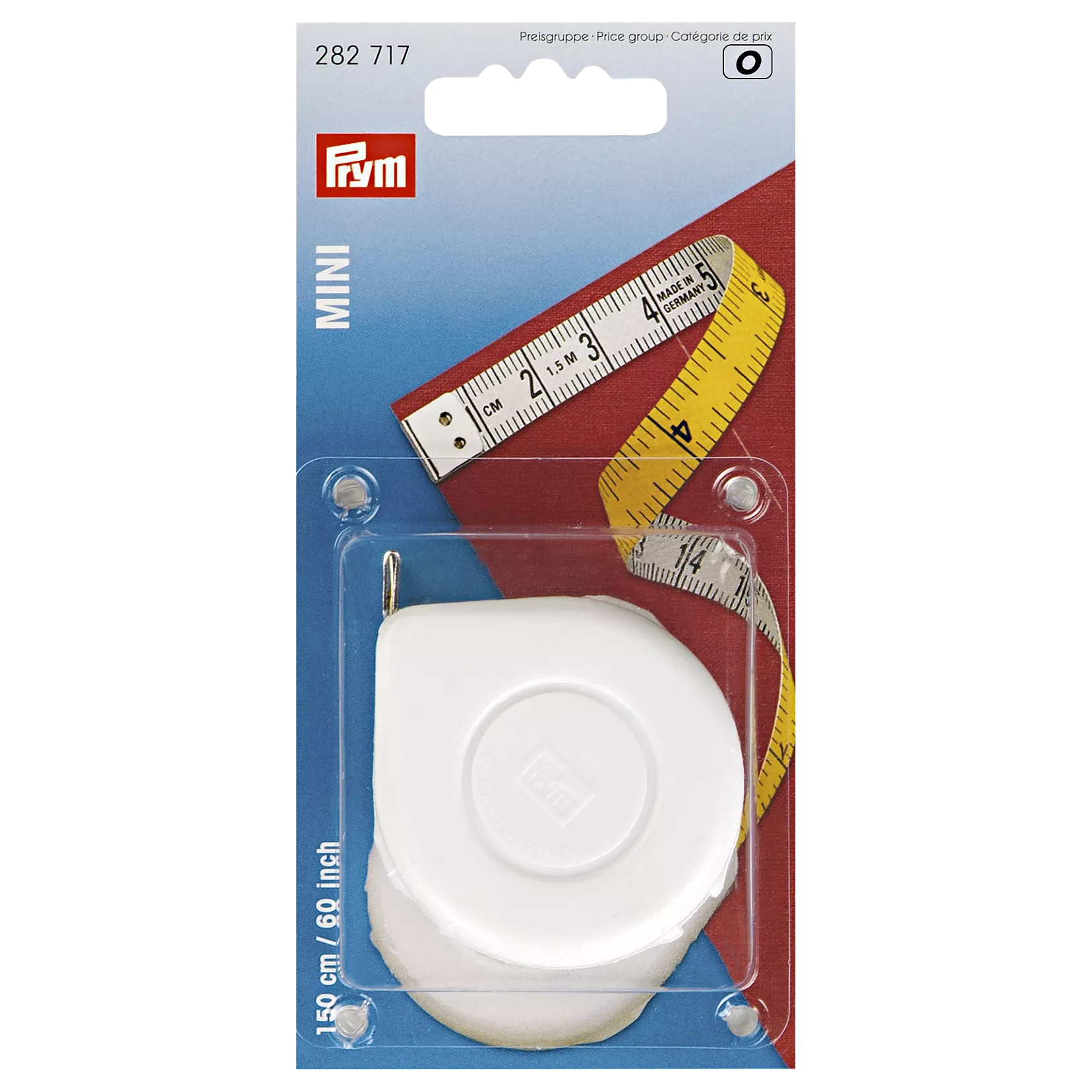Prym mini spring tape measure 150cm - British product