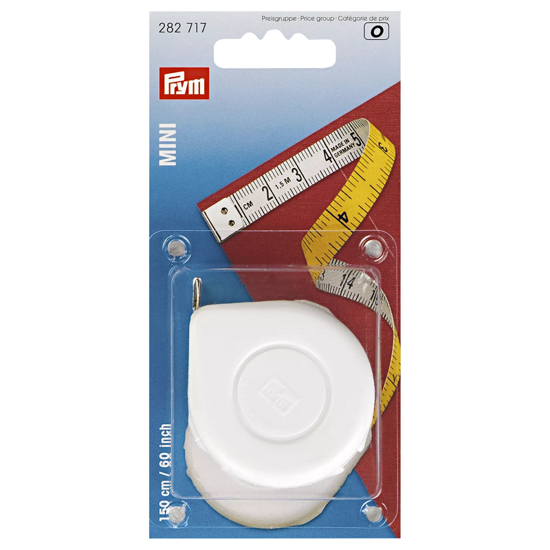 Prym mini spring tape measure 150cm - British product