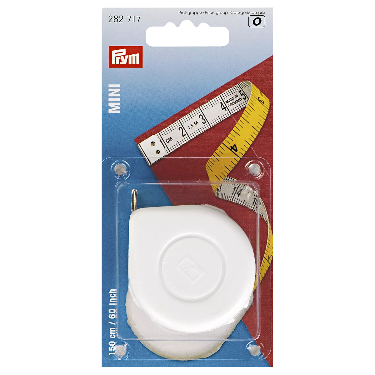 Prym mini spring tape measure 150cm - British product