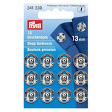 Prym sew-on metal snap fasteners (British brand)