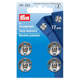 Prym sew-on metal snap fasteners (British brand)