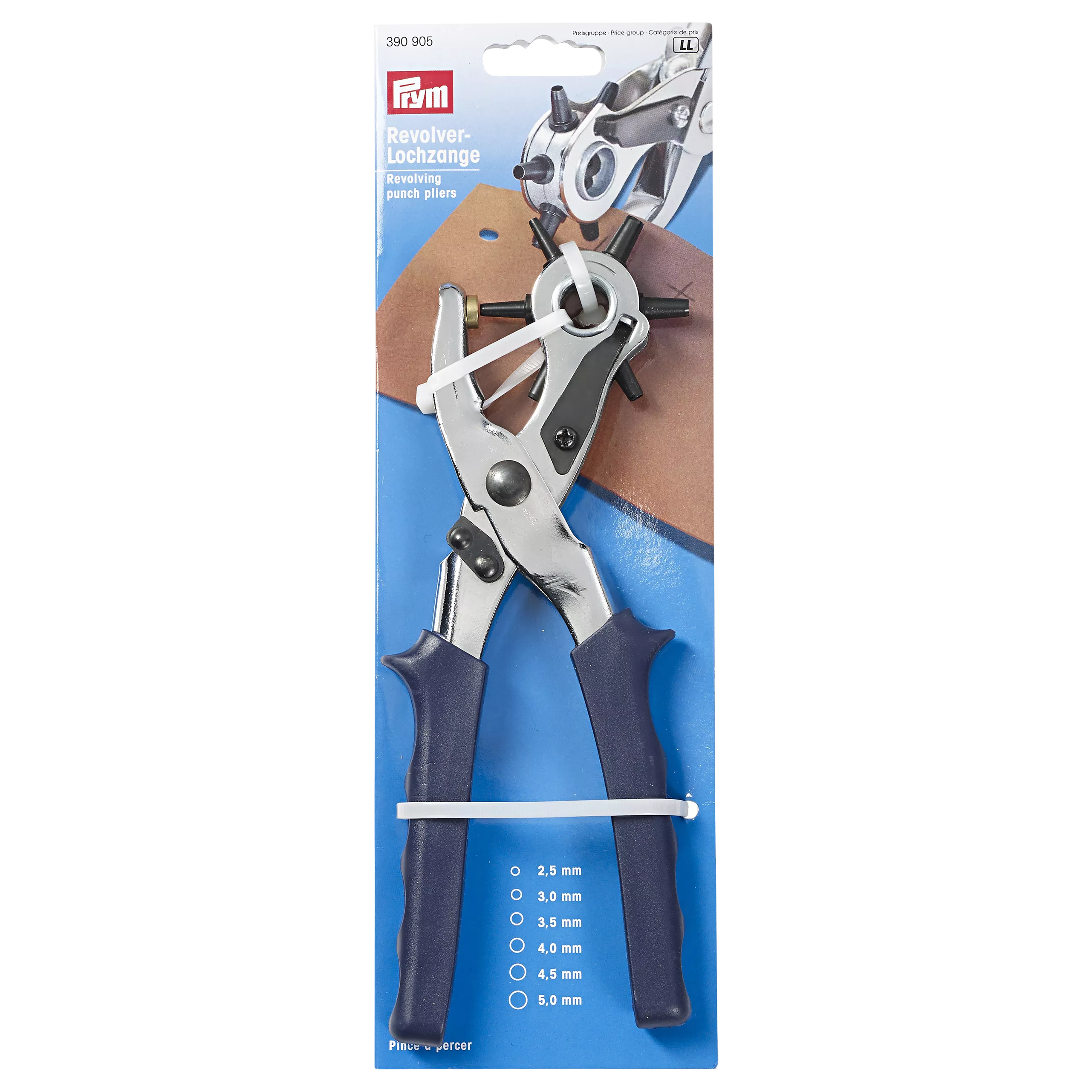 Prym revolving leather punch pliers 6 hole sizes - British product