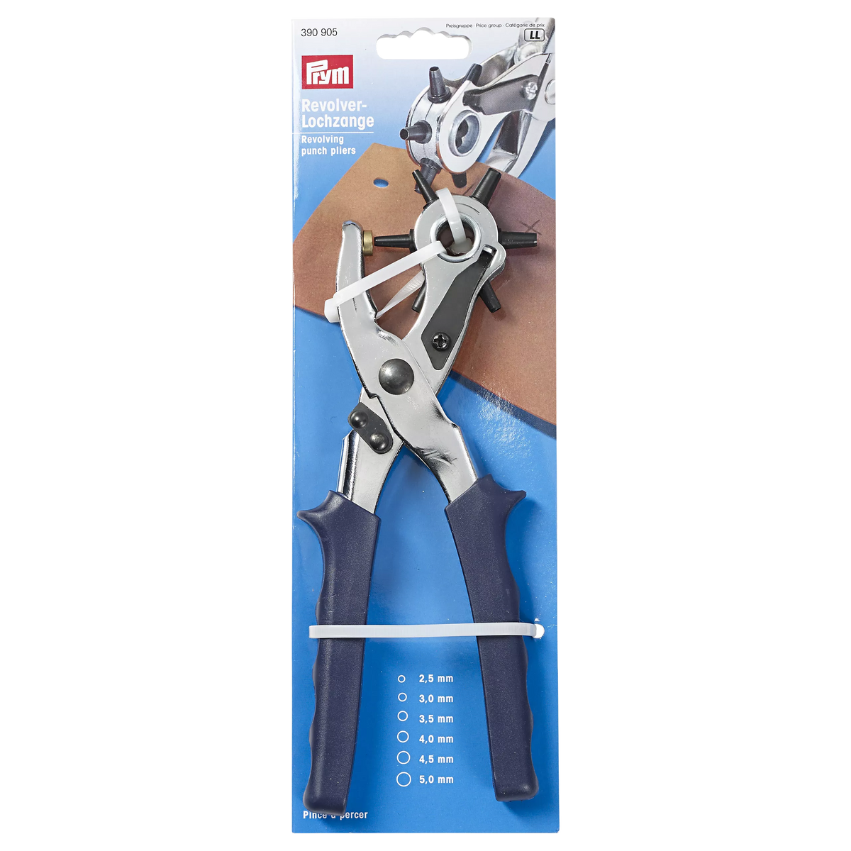Prym revolving leather punch pliers 6 hole sizes - British product