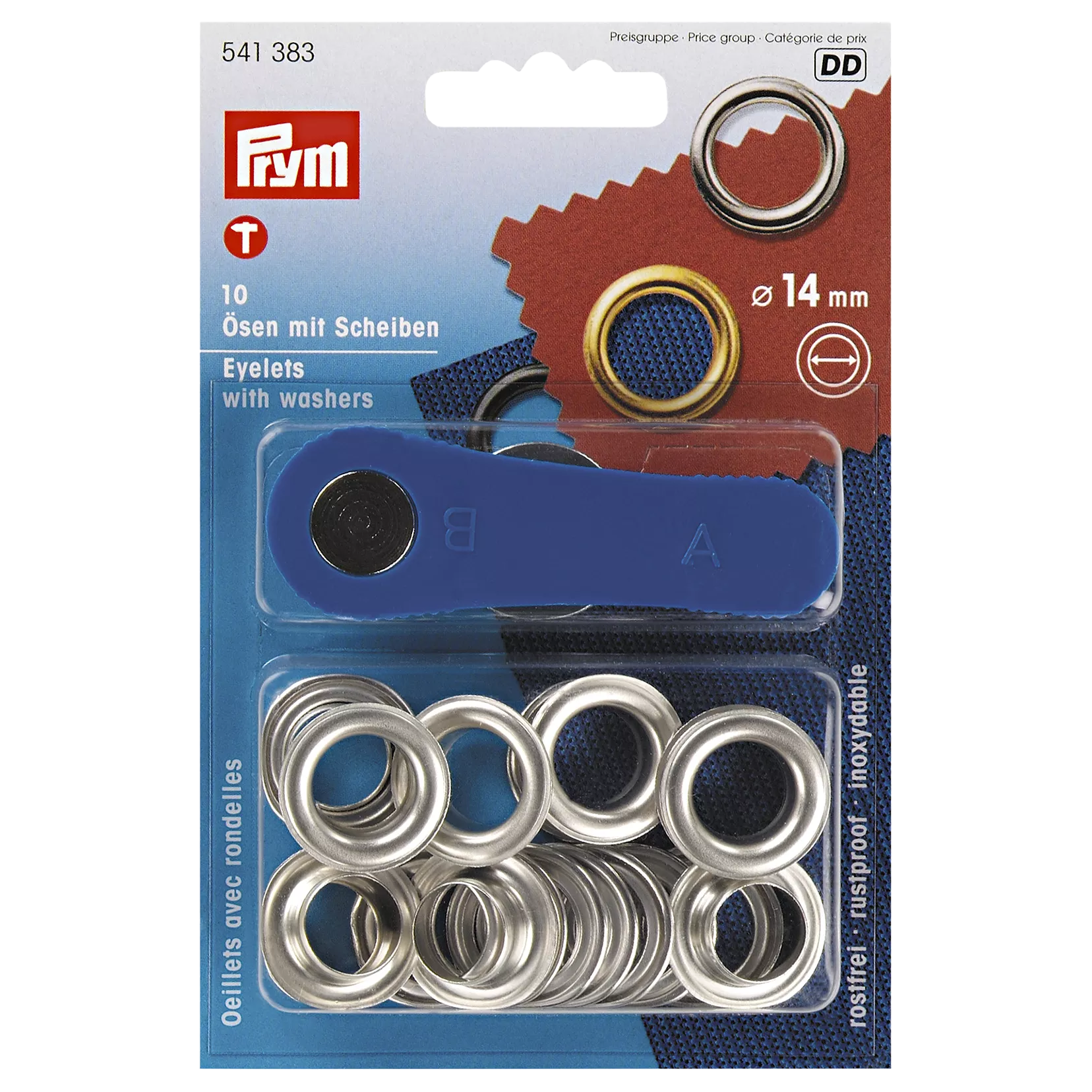 Prym eyelets pack of 10 14mm, UK version