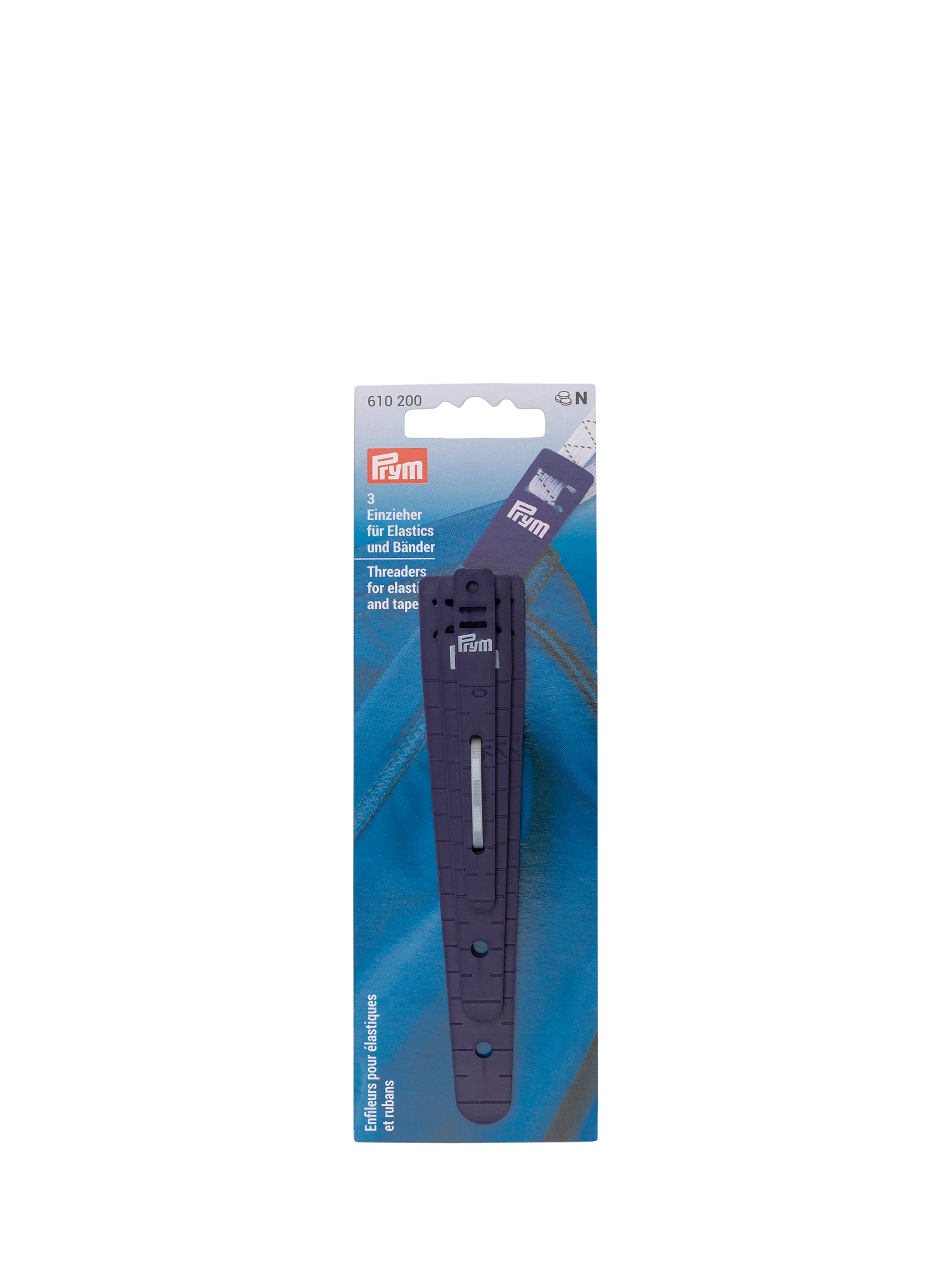 Prym elastic and tape threaders pack of 3 (British brand)
