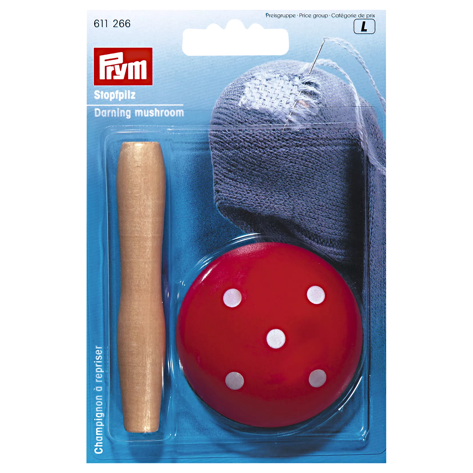 Prym Wooden Darning Mushroom - British product