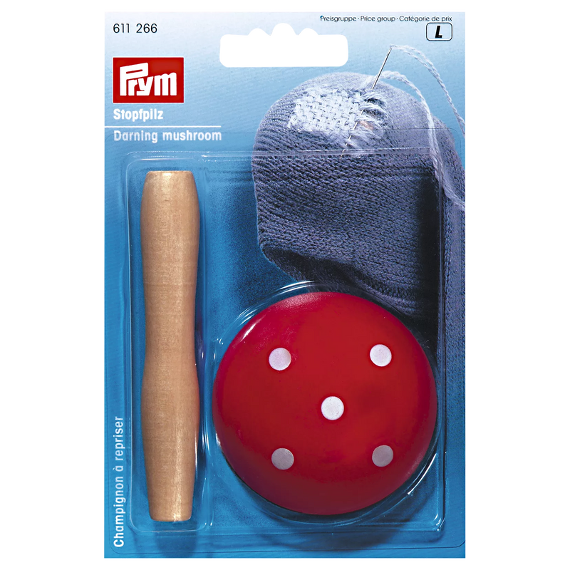 Prym Wooden Darning Mushroom - British product