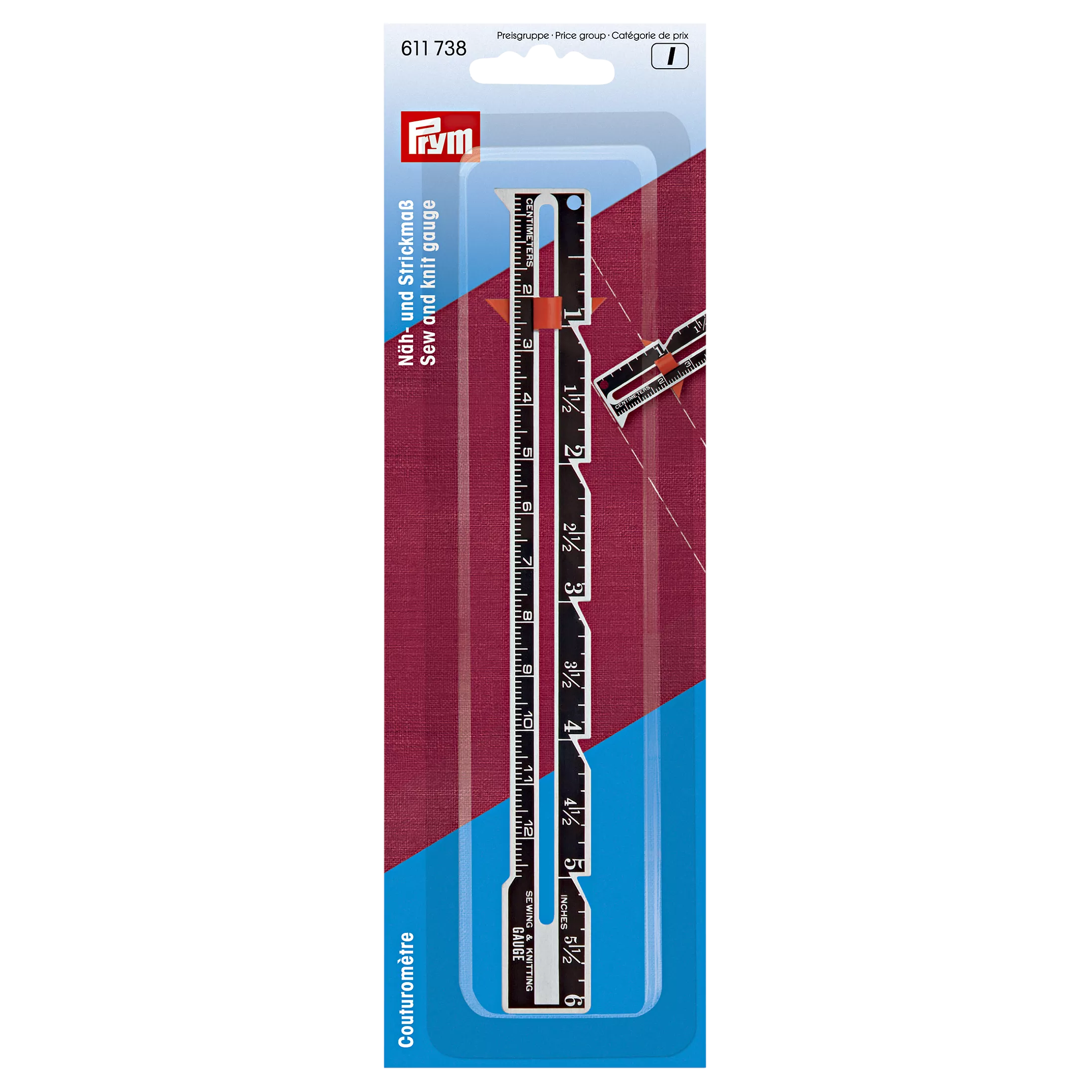 Prym Sew and Knit Gauge 67 x 200mm, UK version