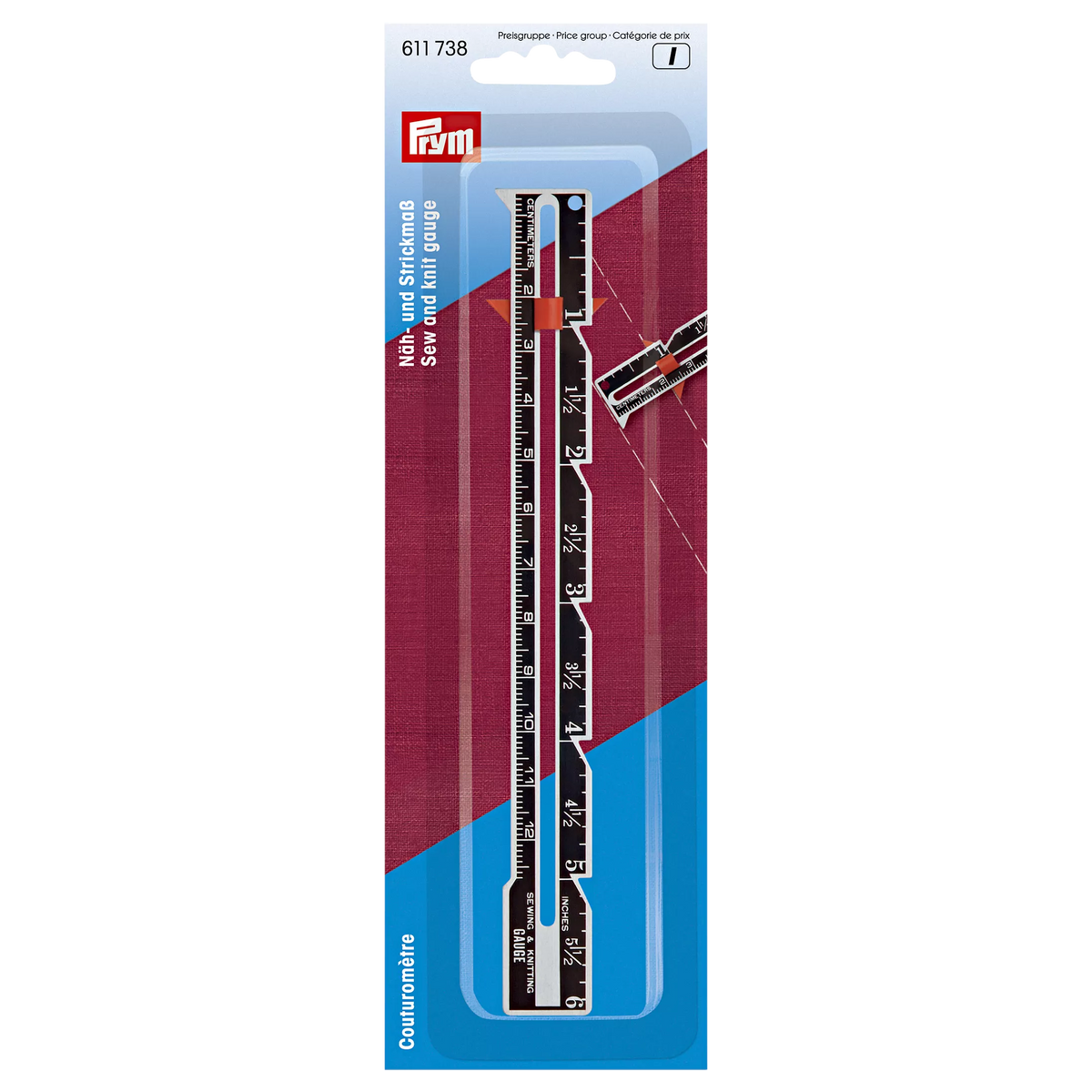 Prym Sew and Knit Gauge 67 x 200mm, UK version