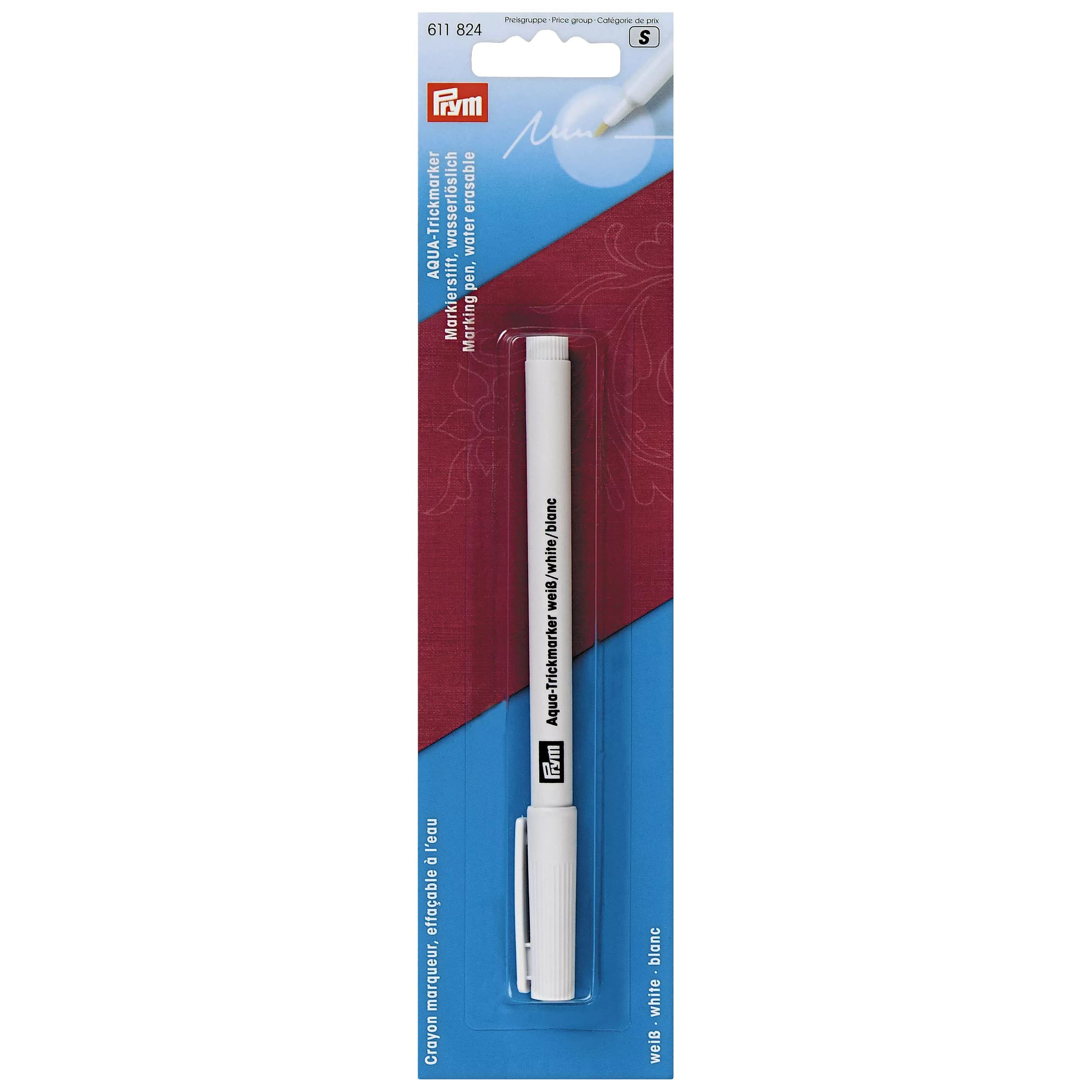 Prym Aqua marking pen for fabric, water erasable (British brand)