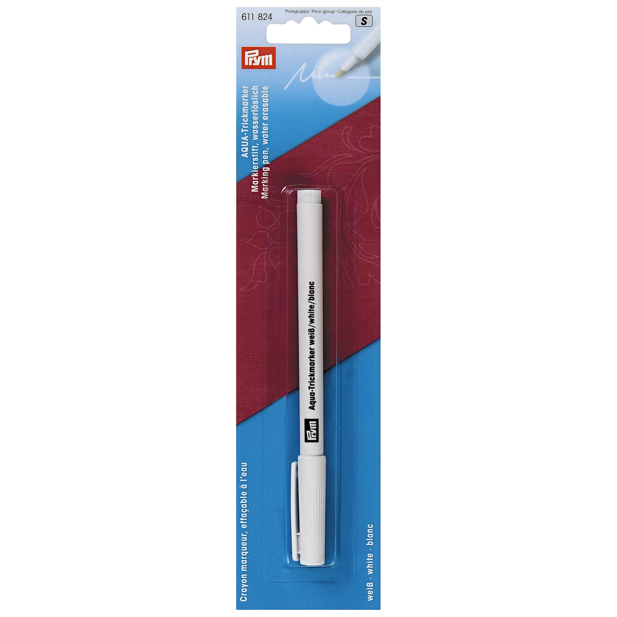 Prym Aqua marking pen for fabric, water erasable (British brand)