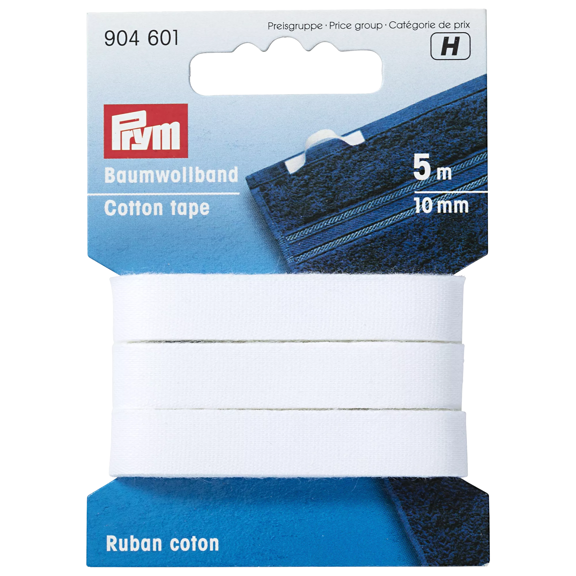 Prym cotton tape white, UK version