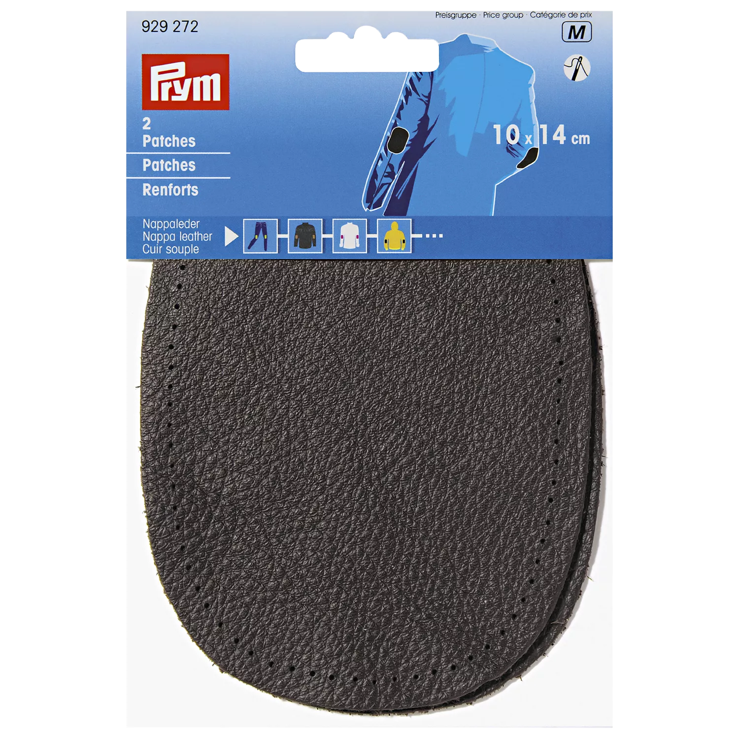 Prym Nappa leather patches sew-on 2 per pack, UK version