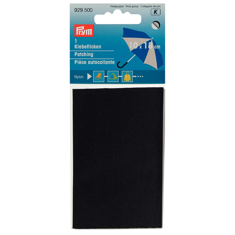 Prym nylon patch black 6.5x14cm - British product