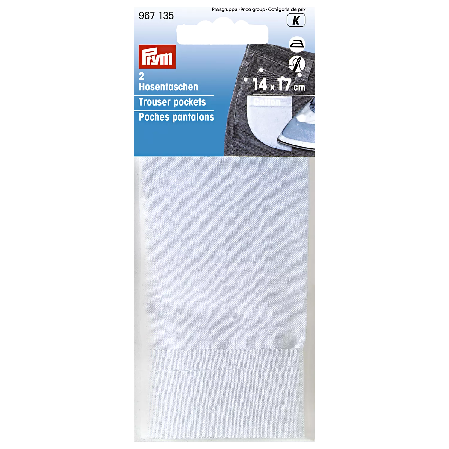 Prym trouser pockets 2 pieces - British product