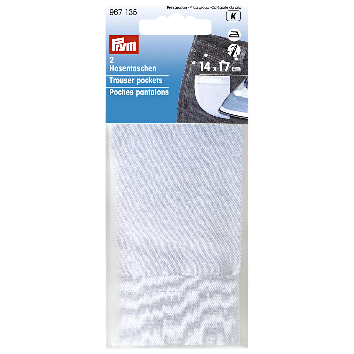 Prym trouser pockets 2 pieces - British product
