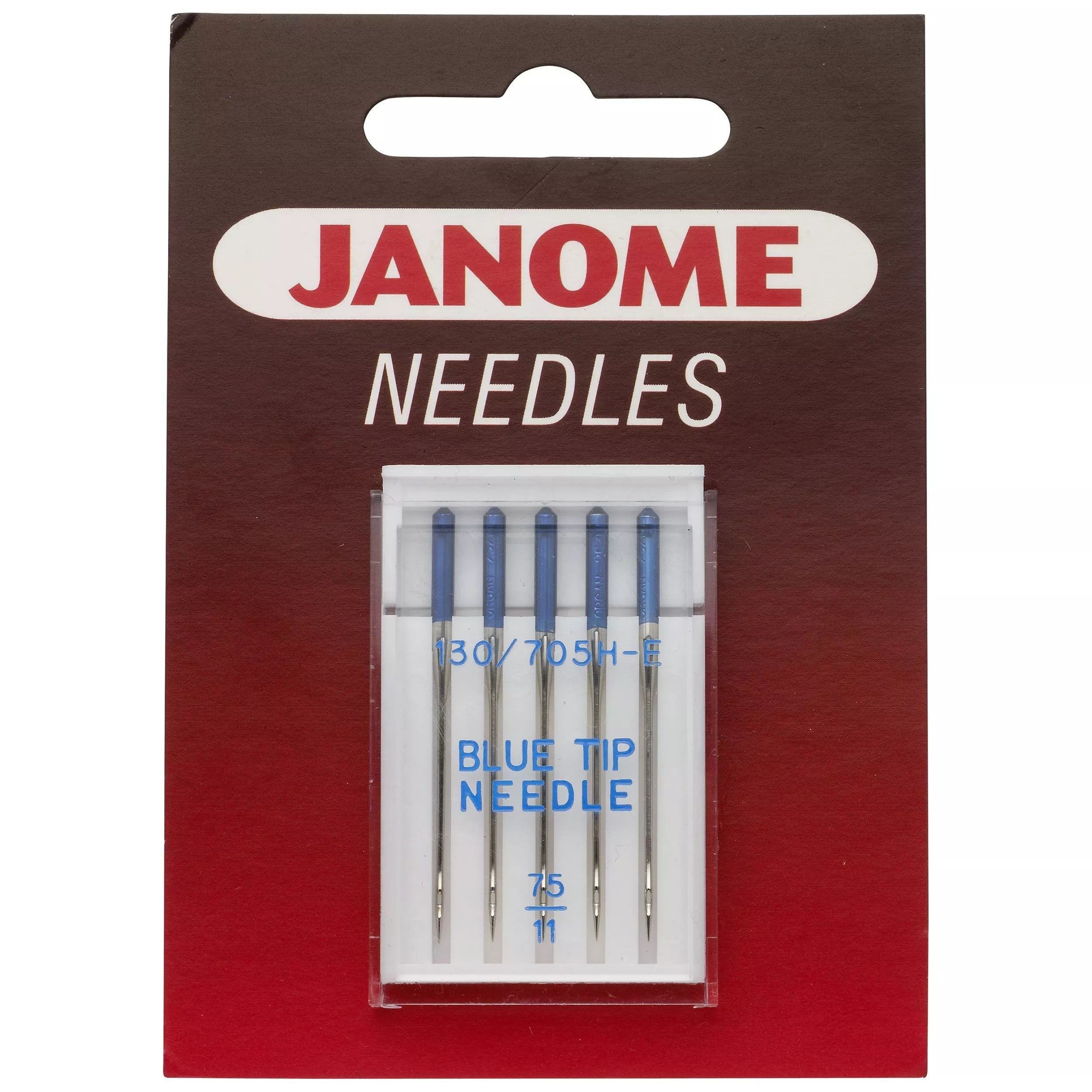 Janome blue tip sewing needles size 11 pack of 5, imported from the UK