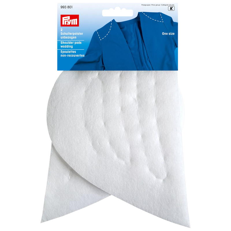 Prym set-in white shoulder pads with wadding pair, UK version