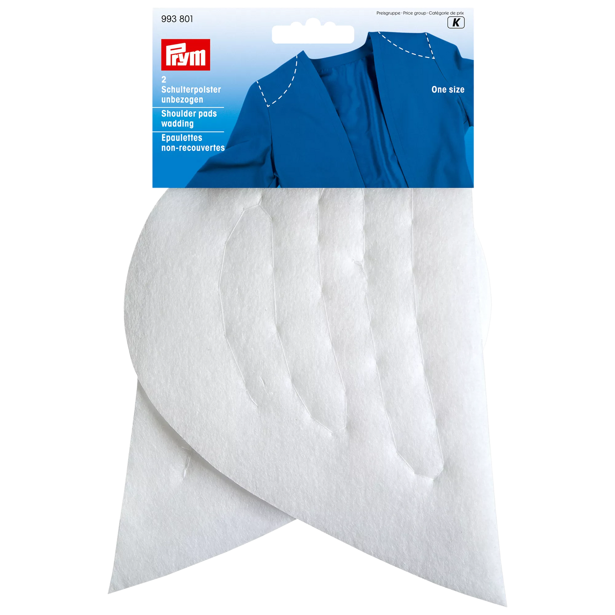 Prym set-in white shoulder pads with wadding pair, UK version