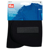 Prym black set-in shoulder pads M-L hook and loop - British product
