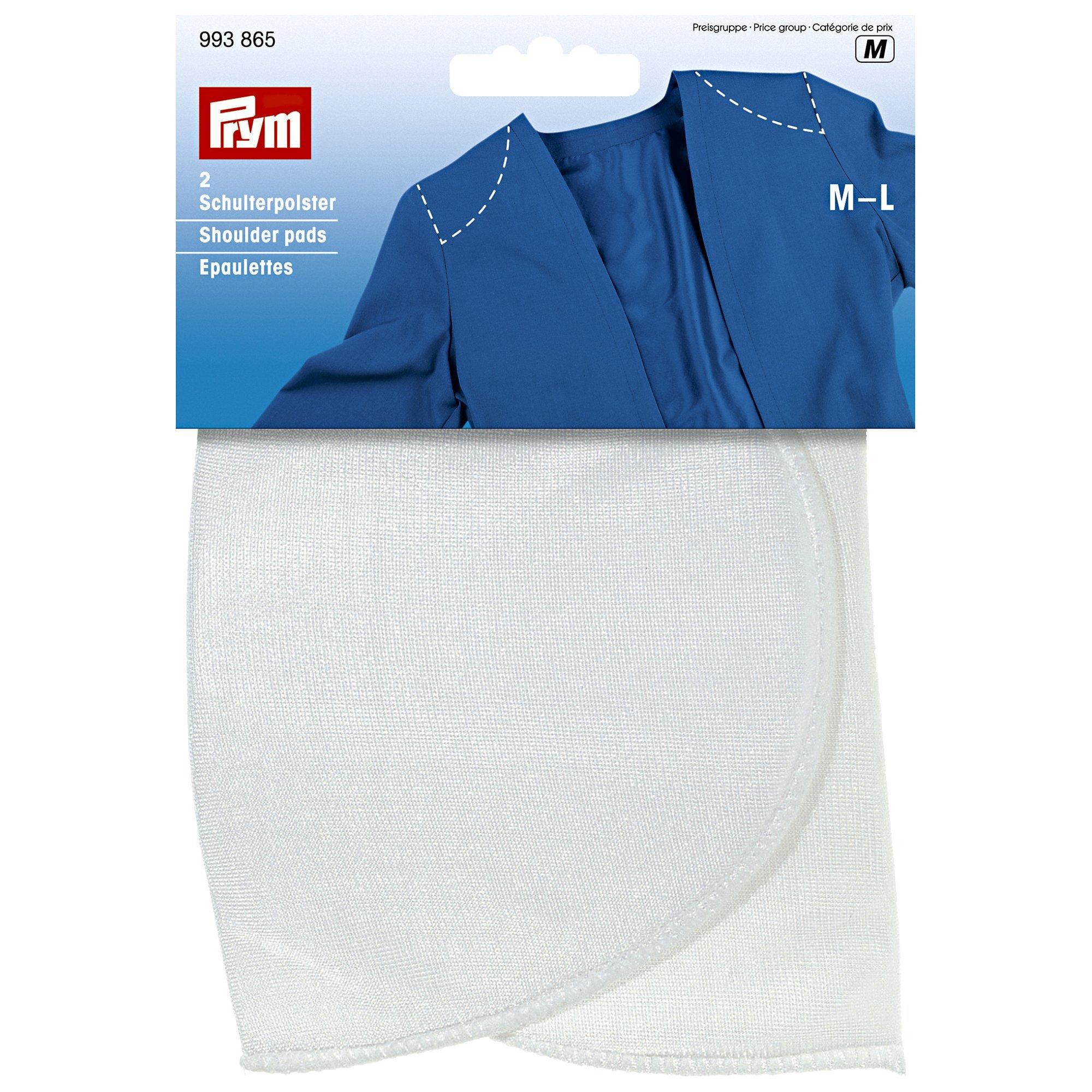 Prym set-in shoulder pads white 1 pair (British brand)