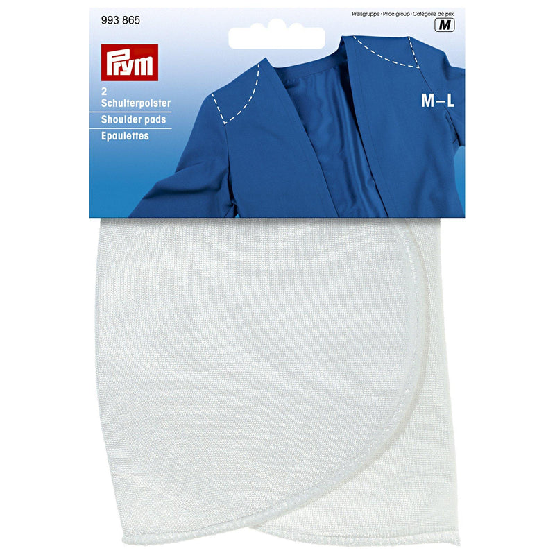 Prym set-in shoulder pads white 1 pair (British brand)