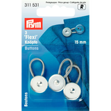Prym flexi buttons white pack of 3, imported from the UK