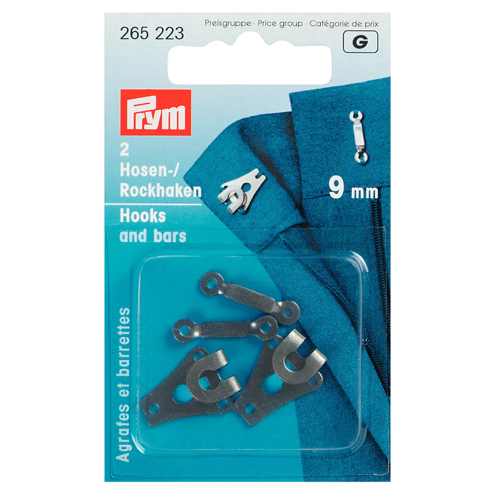 Prym trouser hook small 9mm black, UK version