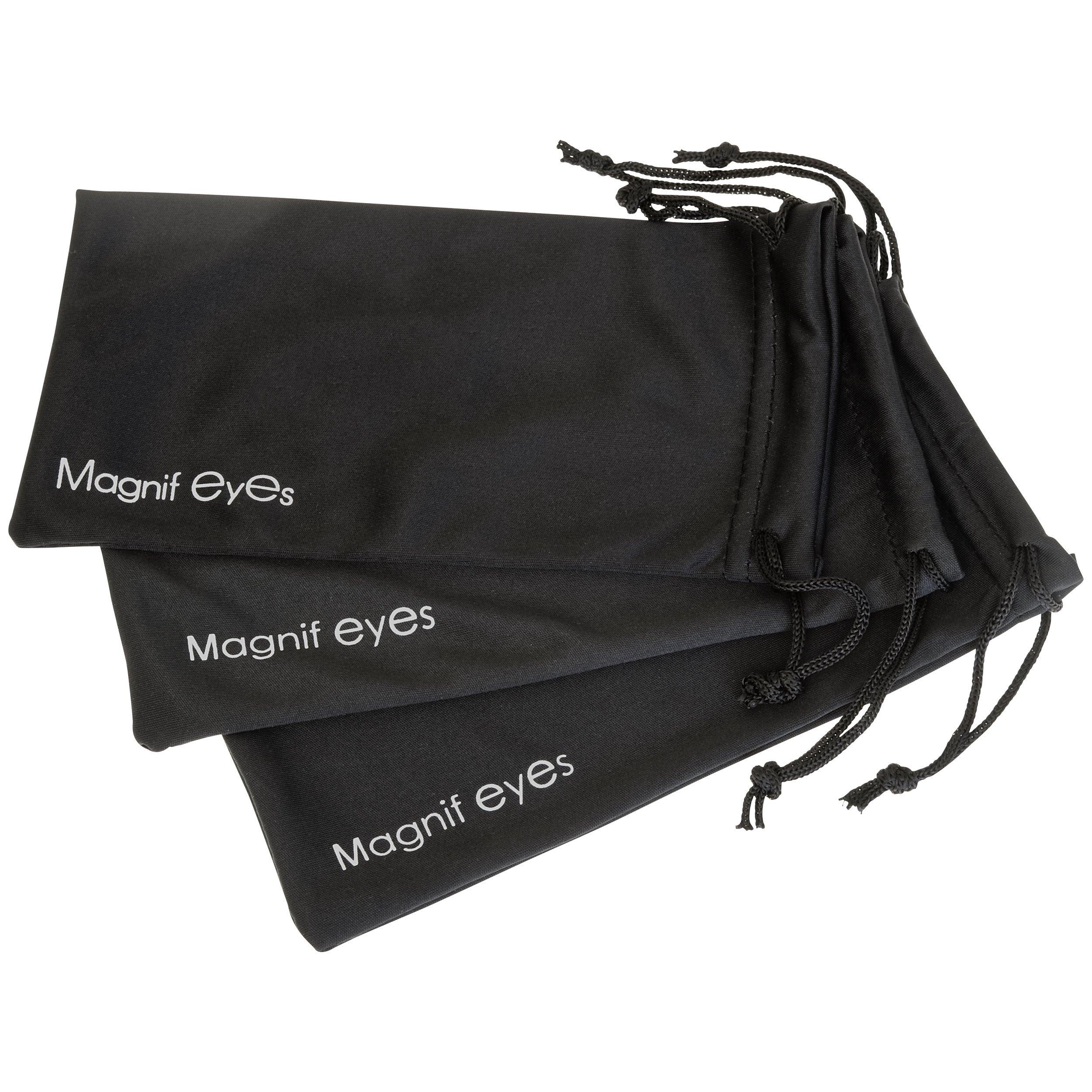 Magnif Eyes reading glasses ebony frame, imported from the UK