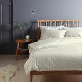 John Lewis Crisp & Fresh Egyptian Cotton Percale 200 Thread Count Flat Sheet, Cream, Single