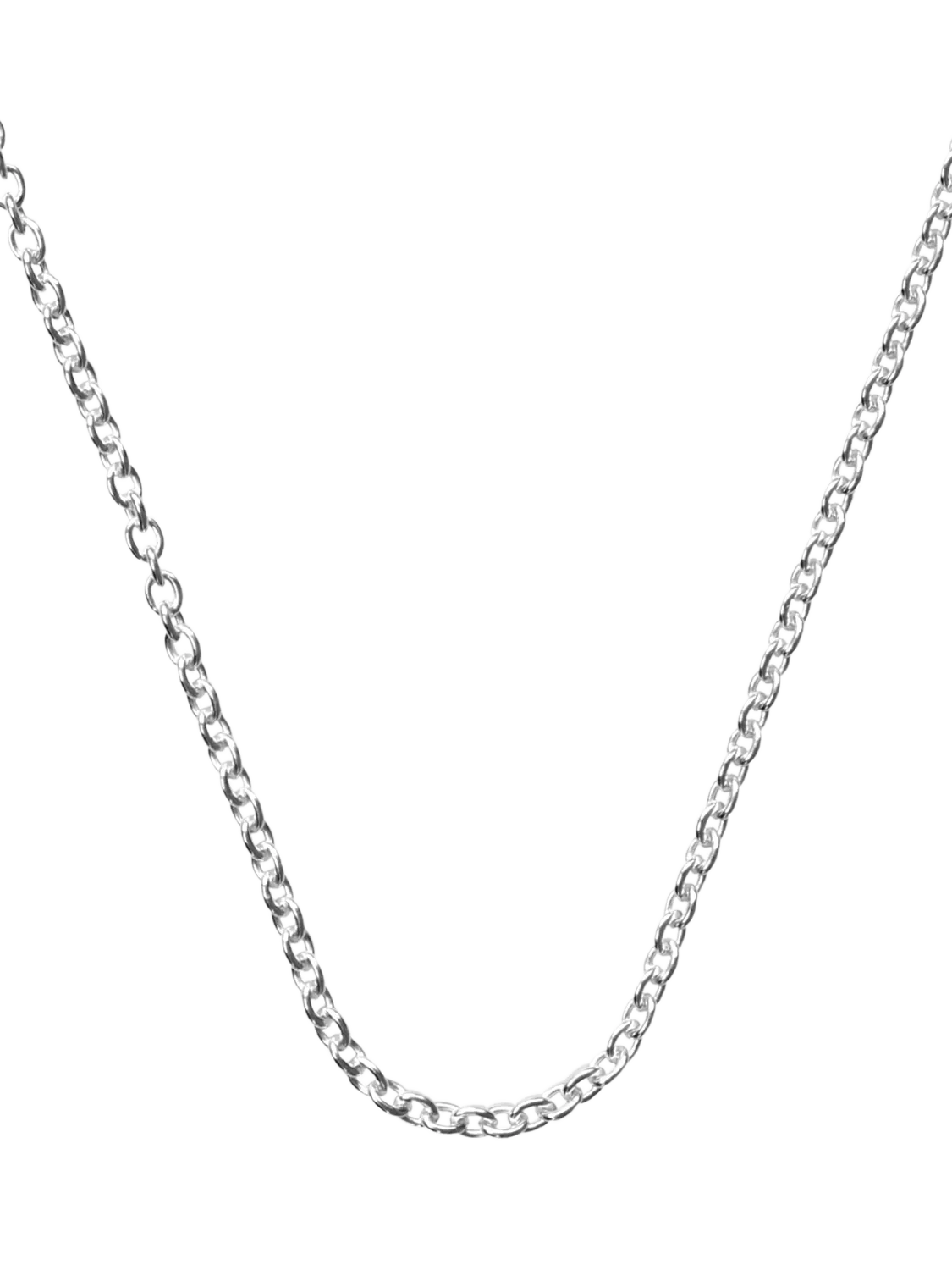 Nina B silver trace chain necklace 75cm, UK version