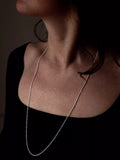 Nina B silver trace chain necklace 75cm, UK version