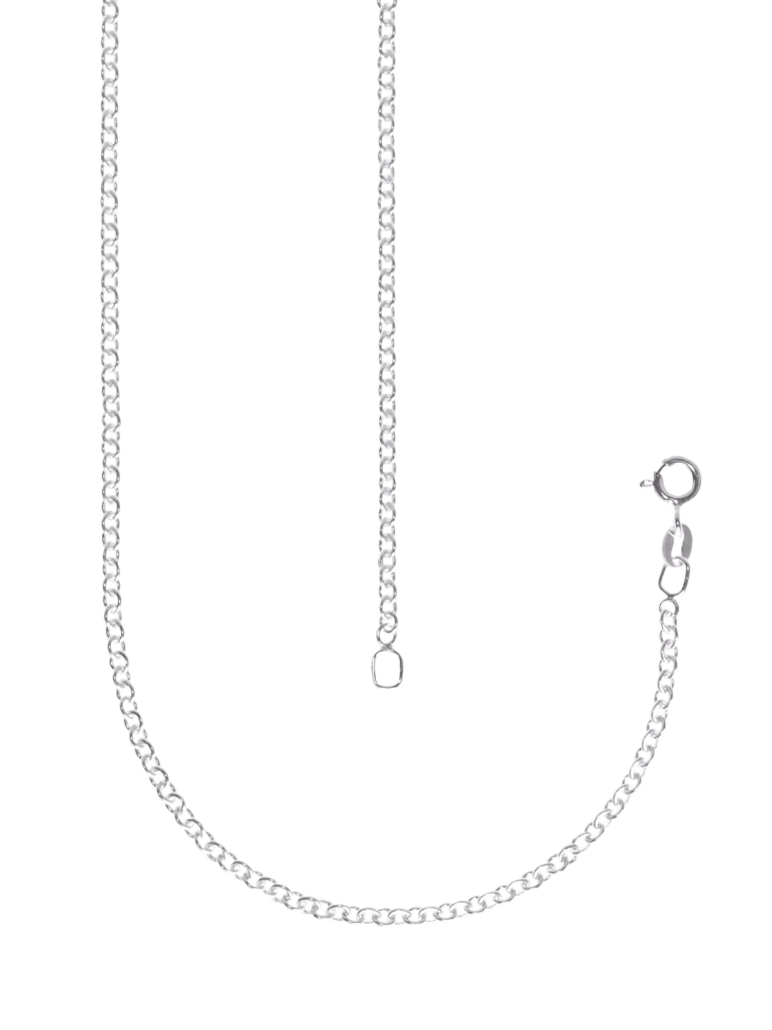 Nina B silver trace chain necklace 75cm, UK version