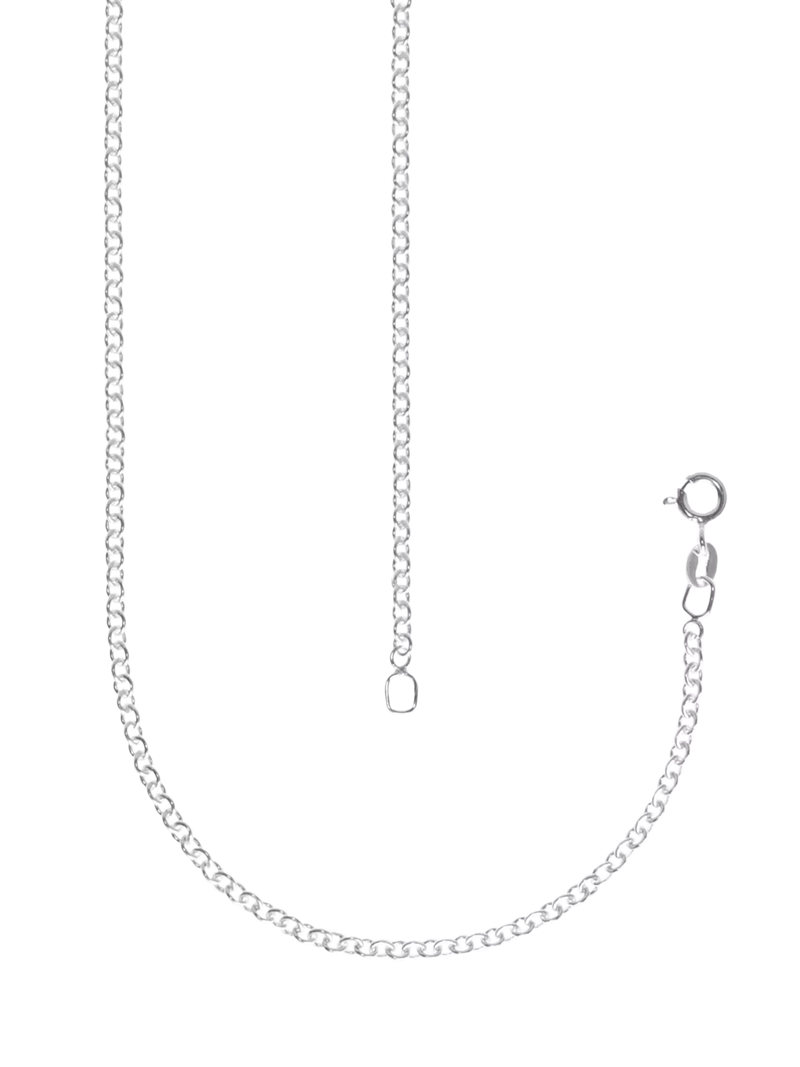Nina B silver trace chain necklace 75cm, UK version