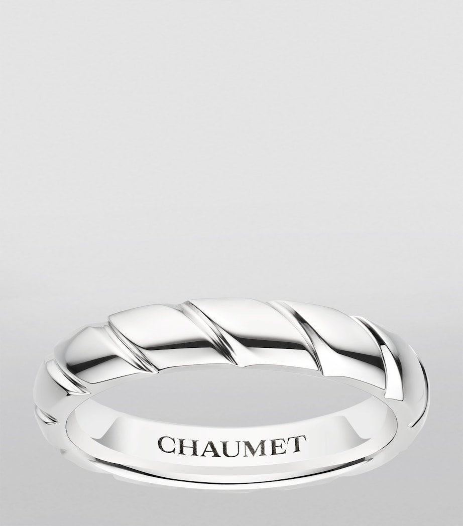 Chaumet Platinum Torsade wedding ring, UK version