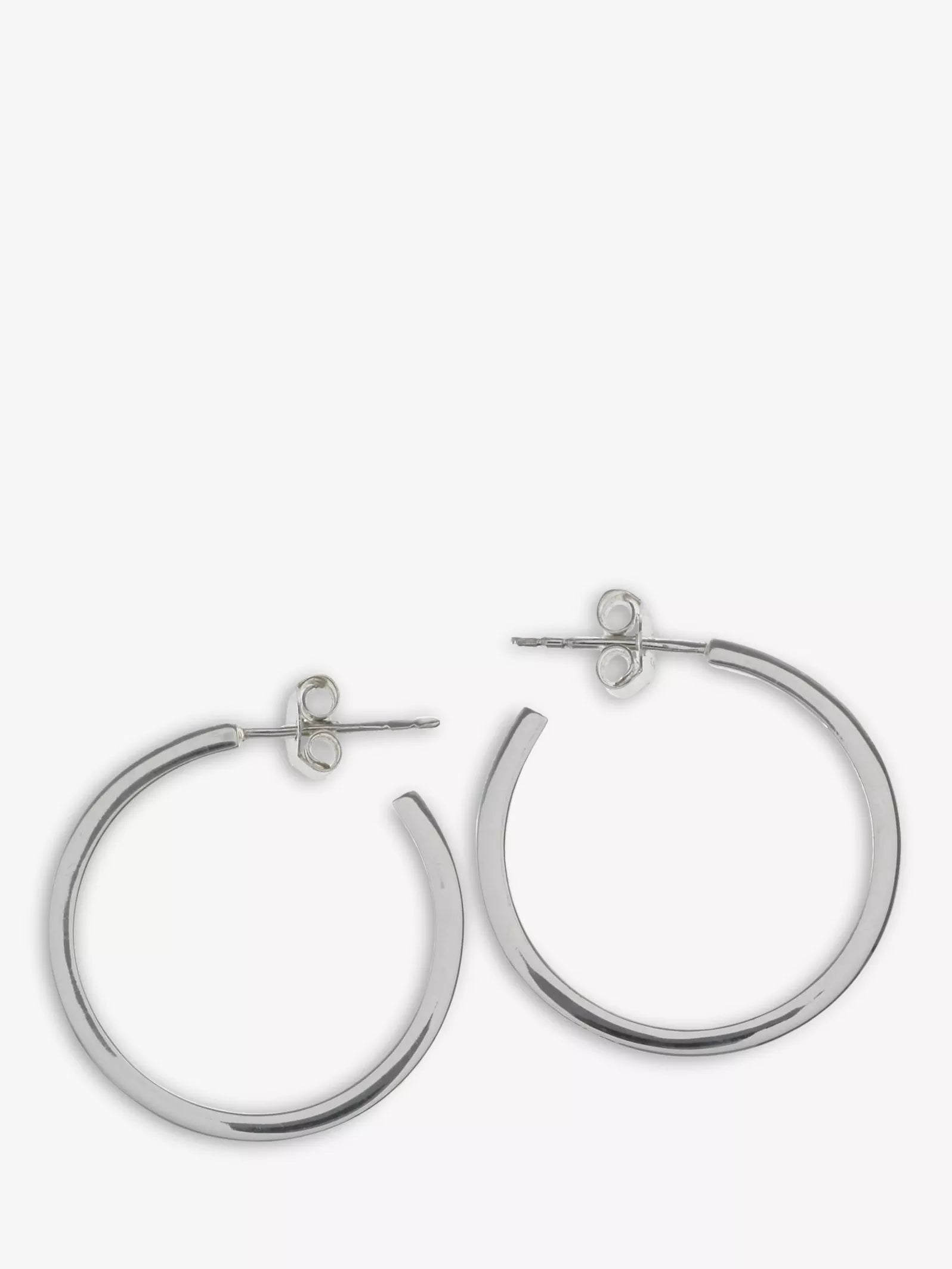 Nina B sterling silver hoop earrings 3cm diameter, imported from the UK