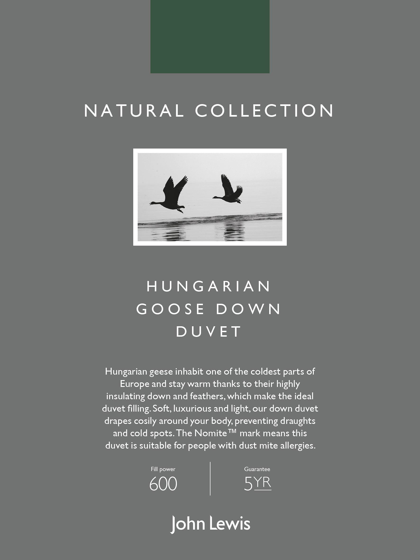 John Lewis Hungarian goose down 3-in-1 duvet single (British brand)