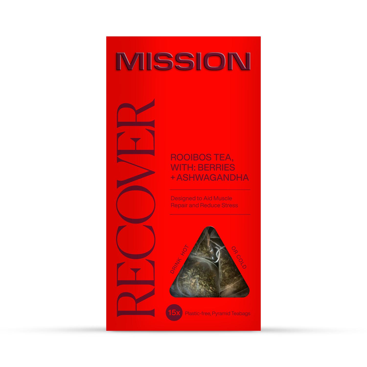 Mission Recover Rooibos tea berry ashwagandha 15 bags - British product