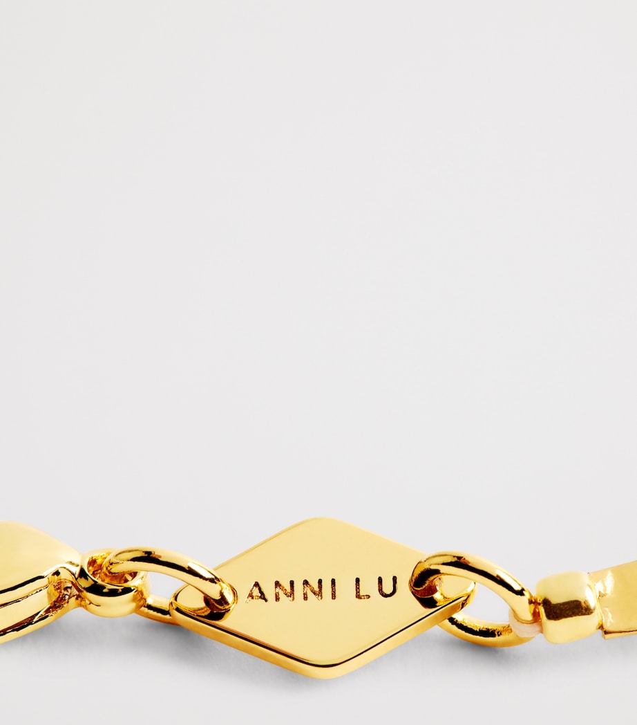 Anni Lu gold-plated beaded bracelet 16.5cm, UK version