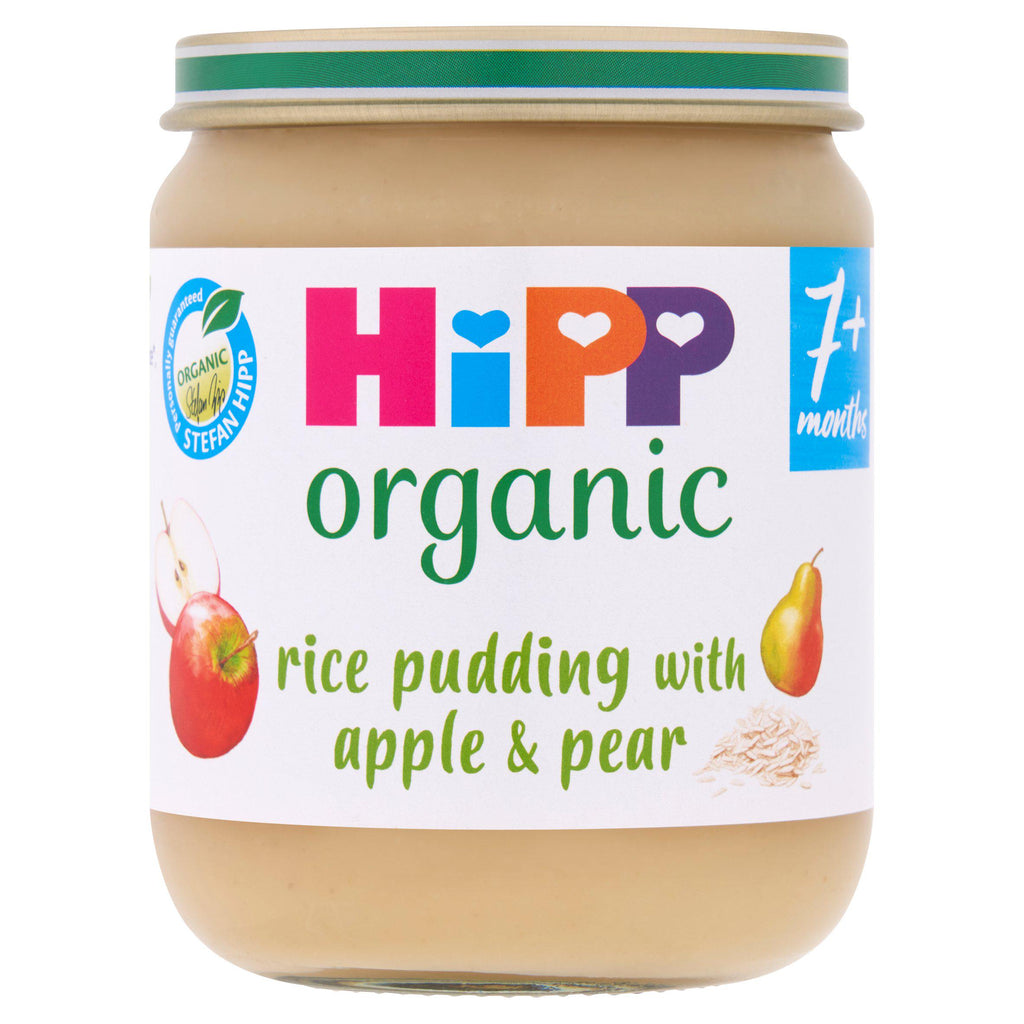 HiPP Organic Rice Pudding with Apple & Pear Baby Food Jar 7+ Months 160g