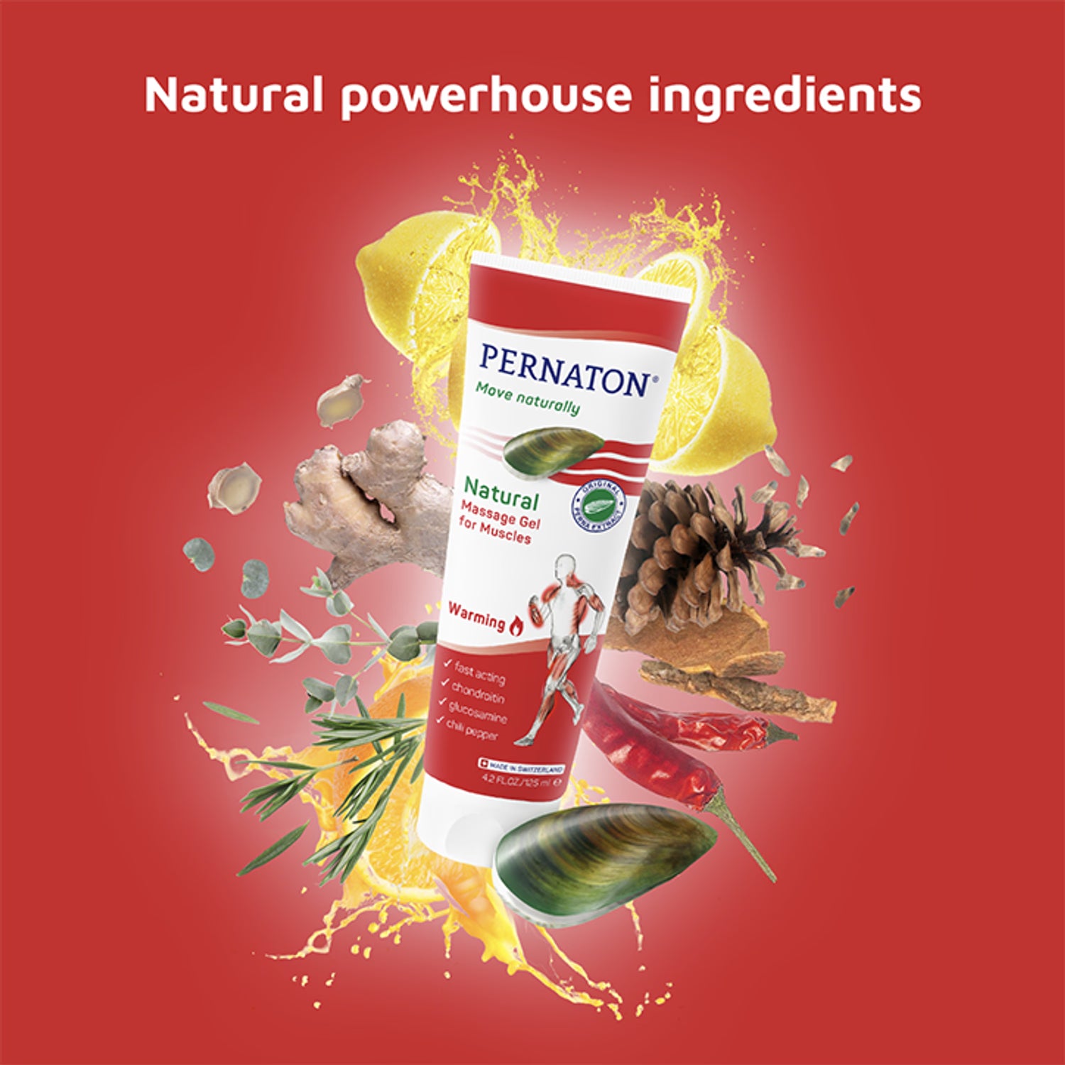 Pernaton Warming Gel 125ml for muscle relaxation, UK version