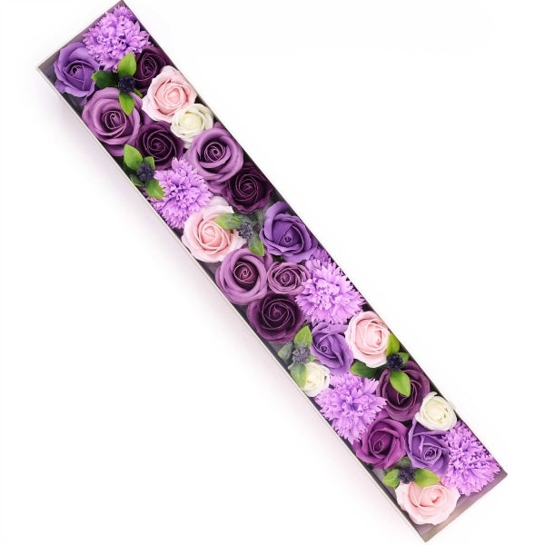 Merci Boutique Purple Passion soap bouquet long box, UK version