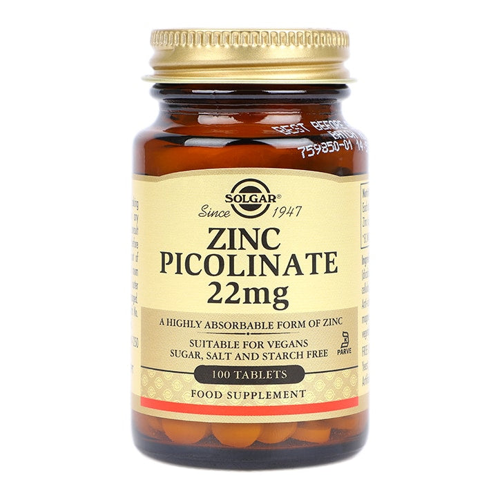 Solgar Zinc Picolinate 22mg 100 Tablets