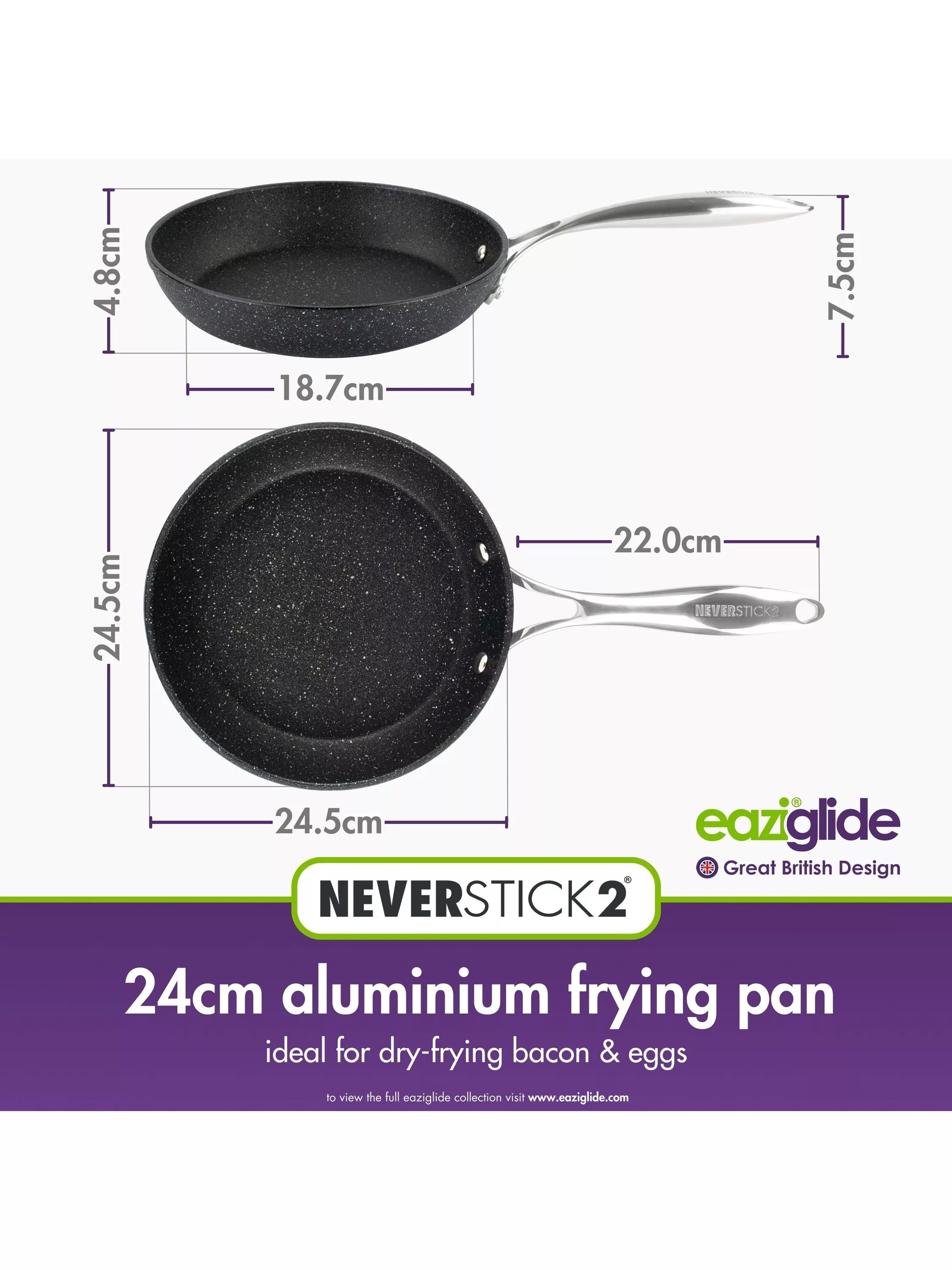 Eaziglide aluminium non-stick frying pan 30cm - British product