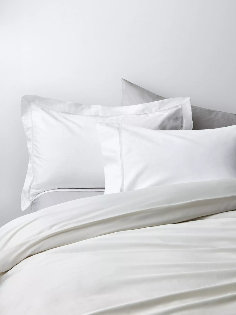 John Lewis Garda Egyptian Cotton Sateen Standard Pillowcase 400 Thread Count 50 x 75cm